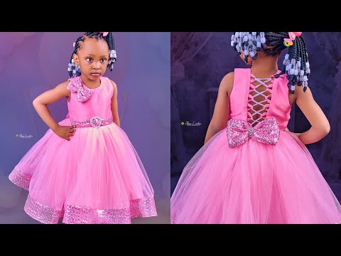 Видео: Как выкроить и сшить бальное платье для девочки 3 лет с петлями на спине и шнуровкой. #бальноепла...
