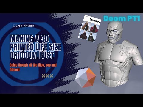 Видео: Изготовление 3D-печатного бюста Доктора Дума в натуральную величину