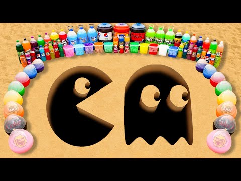 Видео: Большое извержение зубной пасты из дырок в привидениях и Pac-Man, газировка и Pepsi, гигантская F...