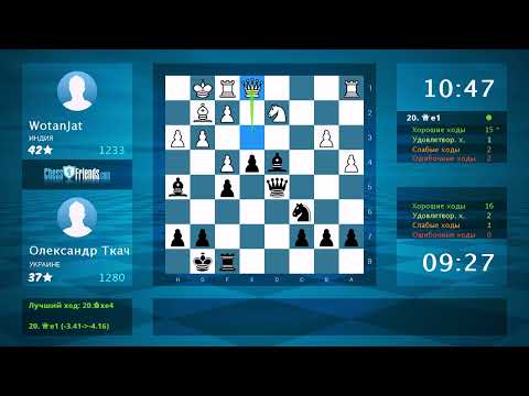 Видео: Анализ шахматной партии: WotanJat - Олександр Ткач, 0-1 (по ChessFriends.com)