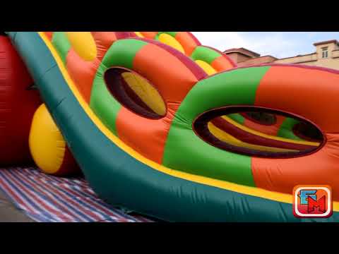 Видео: Батут-горка «Дракон 2» без шипов, 15*7*11 м от БатутМастер