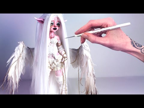 Видео: Я создала падшего ангела! ○ Процесс перекраски эксклюзивной OOAK-куклы Monster High ○