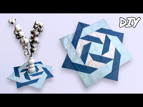 Видео: Простое и красивое лоскутное шитье - Сшить салфетку из лоскутов