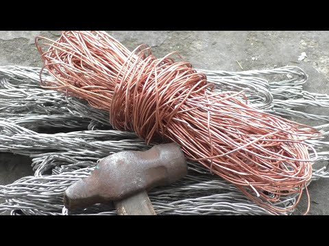Видео: Медь. Очистка проводов молотком