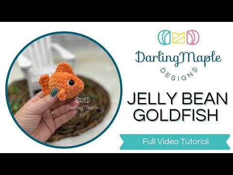 Видео: Золотая рыбка-мармеладка без шитья / Милая вязаная крючком золотая рыбка / Полный видеоурок / Быс...