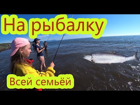 Видео: На рыбалку всей семьёй. Ловим горбушу на Сахалине