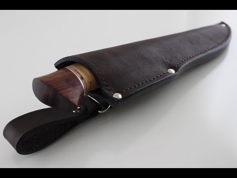 Видео: Охотничий нож "Лиса" сталь кованая 95х18,рукоять Береста. Производство "Кузница Братьев Касаткиных"