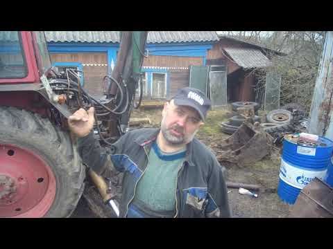 Видео: Экскаватор ЮМЗ ЭО2621, цилиндровый поворот, от китайского распределителя.