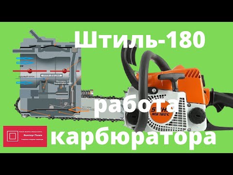 Видео: Штиль Stihl 180,170 Работа карбюратора #ВикторПолев