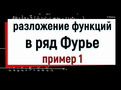 Видео: 13.2 Разложение функции в ряд Фурье. Пример 1.