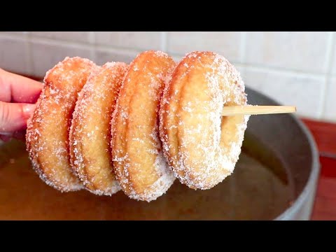 Видео: Готово за 10 минут! Пушистые пончики! # 405