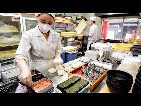 Видео: быстро работающий профессионал рисовых шариков в ресторане Udon | недорогая и вкусная японская еда