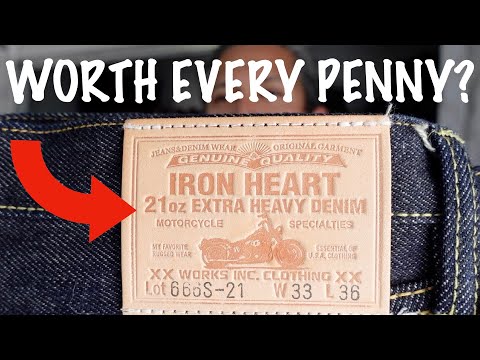 Видео: Джинсы Selvedge от IRON HEART 666S 21 унция.