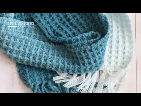 Видео: Узор для вязания крючком шарфа «Облако»
