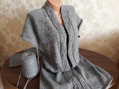 Видео: Кардиган спицами. Реглан сверху. Часть 4. Убавления/прибавления основного полотна. Рукава.