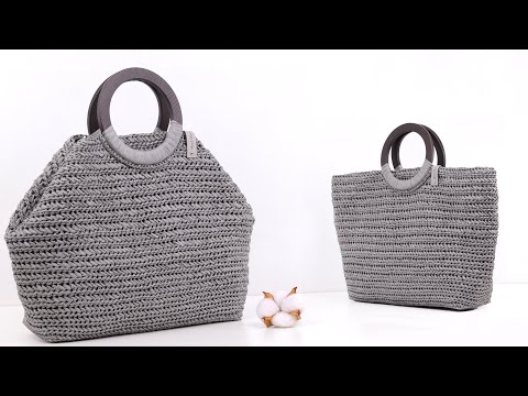 Видео: Это Шоппер или Саквояж 🤔? Свяжем сумку крючком! Подробный мастер-класс.