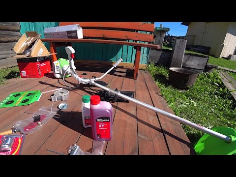 Видео: Триммер бензиновый REDVERG RD GB233S.  Распаковка, сборка и обзор. Лучший триммер для дачи.