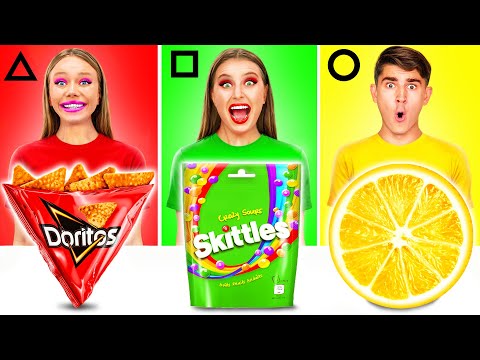 Видео: Геометрический Челлендж с Едой | Сумасшедшие Кулинарные Идеи с BaRaDa Challenge