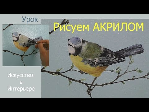 Видео: Рисунок Акрилом Птичка Роспись | Художник Наталья Боброва