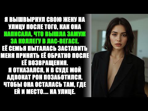 Видео: Изменявшая жена вышла замуж за коллегу в Лас-Вегасе, пока была в браке со мной. Я потерял всё.
