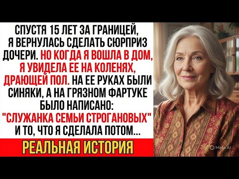 Видео: Я вернулась через 15 лет и увидела: зять сделал мою дочь "служанкой" в ее же доме. Но что я сделала…