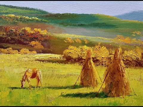 Видео: Осенний пейзаж autumn landscape  #oilpainting #art #painting #art #howtopaint #learntopaint