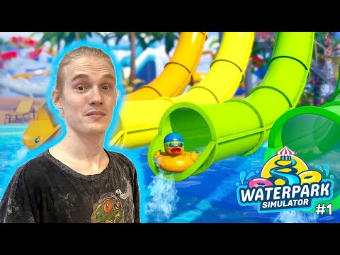 Видео: СИМУЛЯТОР АКВАПАРКА Waterpark Simulator #1