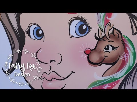 Видео: "Праздничный единорог" - урок по аквагриму оленя