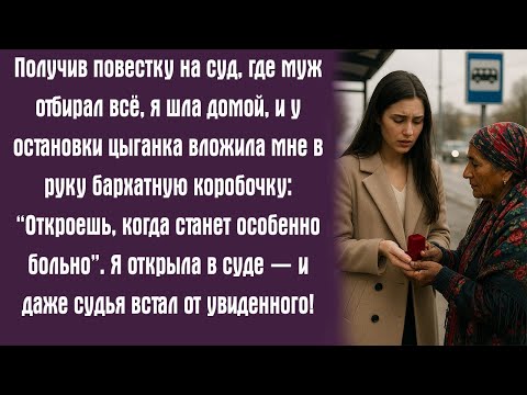 Видео: Получив повестку на суд, где муж отбирал всё, я шла домой, и у остановки цыганка вложила мне в...