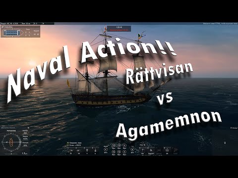 Видео: Naval Action 2019. Rattvisan vs Agamemnon. Мой первый бой на 4м классе кораблей!