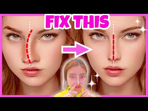 Видео: (С субтитрами) Упражнение на исправление асимметричного носа! Сделай нос тонким!