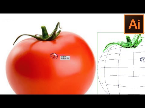 Видео: Сетчатый градиент 🍅 Mesh Tool Как нарисовать помидор Томат Adobe Illustrator дизайнеру Урок 18