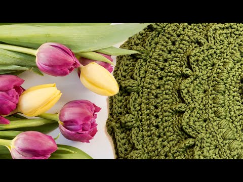 Видео: МК рельефный ковёр/салфетка 26-30 ряд