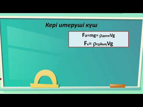 Видео: Кері итеруші күш. Архимед күші