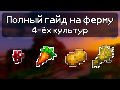 Видео: Гайд на постройку Мега фермы на 4 Культуры (Hypixel Skyblock)