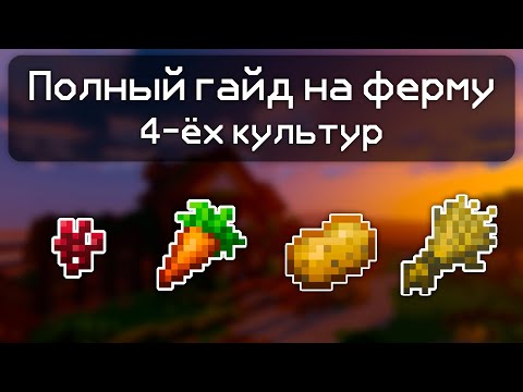 Видео: Гайд на постройку Мега фермы на 4 Культуры (Hypixel Skyblock)