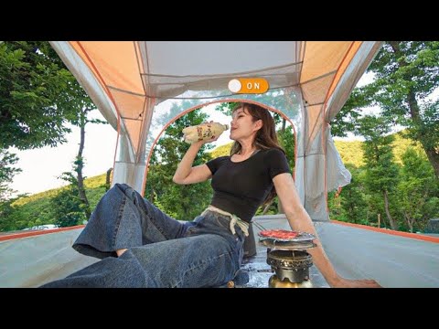 Видео: Alone Makgeolli Travel & Camping / Happy 1 Night 2 Days in a Tent / Индивидуальный кемпинг
