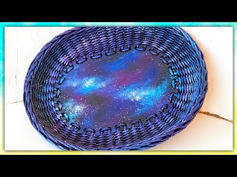 Видео: Космический поднос с деревянным дном из газетных трубочек!