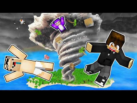 Видео: МЫ ПОПАЛИ В ТОРНАДО НА ОСТРОВЕ В МАЙНКРАФТ! ЕНОТИК ВЫЖИВАНИЕ