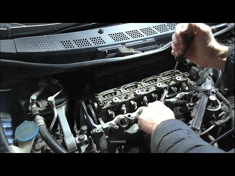 Видео: Замена цепи ГРМ и регулировка клапанов на Honda Civic 1,8 Хонда Цивик 2008  3часть