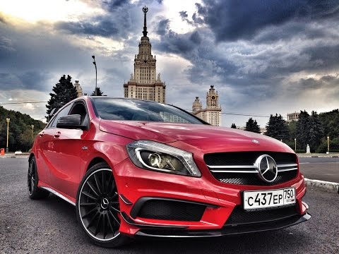 Видео: MERCEDES A45 AMG – видеообзор + мощностной стенд + 0-200 км/ч