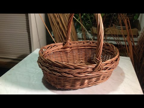Видео: Пасхальная корзина. Ажур. Плетение из лозы