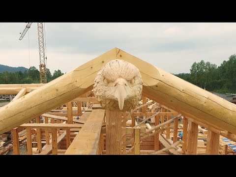 Видео: Сруб из Сибири  для Немецких заказчиков. Log cabin from Siberia for German customers.