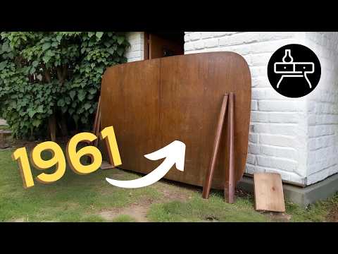 Видео: Посмотрите, как я реставрирую этот поврежденный обеденный стол из орехового дерева середины века