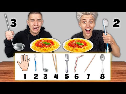 Видео: ПОПРОБУЙ СЪЕСТЬ ЕДУ ПРЕДМЕТОМ ЧЕЛЛЕНДЖ !