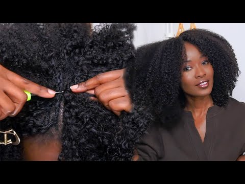 Видео: Укладка натуральных перьевых косичек крючком | Непропускаемая часть | YG WIGS Тугие кудрявые