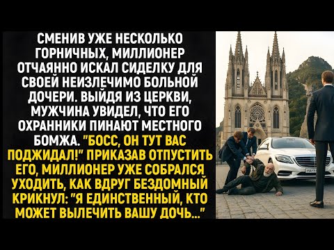 Видео: Миллионер уже собрался уходить, как вдруг бомж крикнул: "Только я могу спасти вашу дочь....
