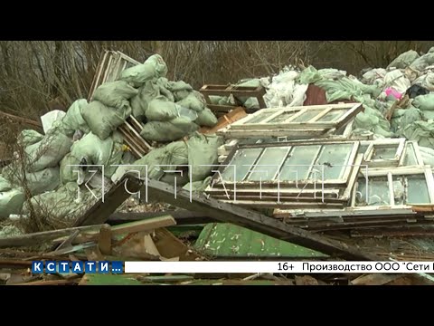 Видео: Новая незаконная свалка по старой отработанной схеме организована на берегу Оки