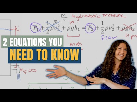 Видео: MCAT Physics: Уравнение Бернулли и уравнение сохранения энергии