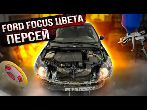 Видео: Покраска Ford focus в цвет ПЕРСЕЙ😍. Погдготовка, обклей-ка, мойка, преображение Федора @kmsavto